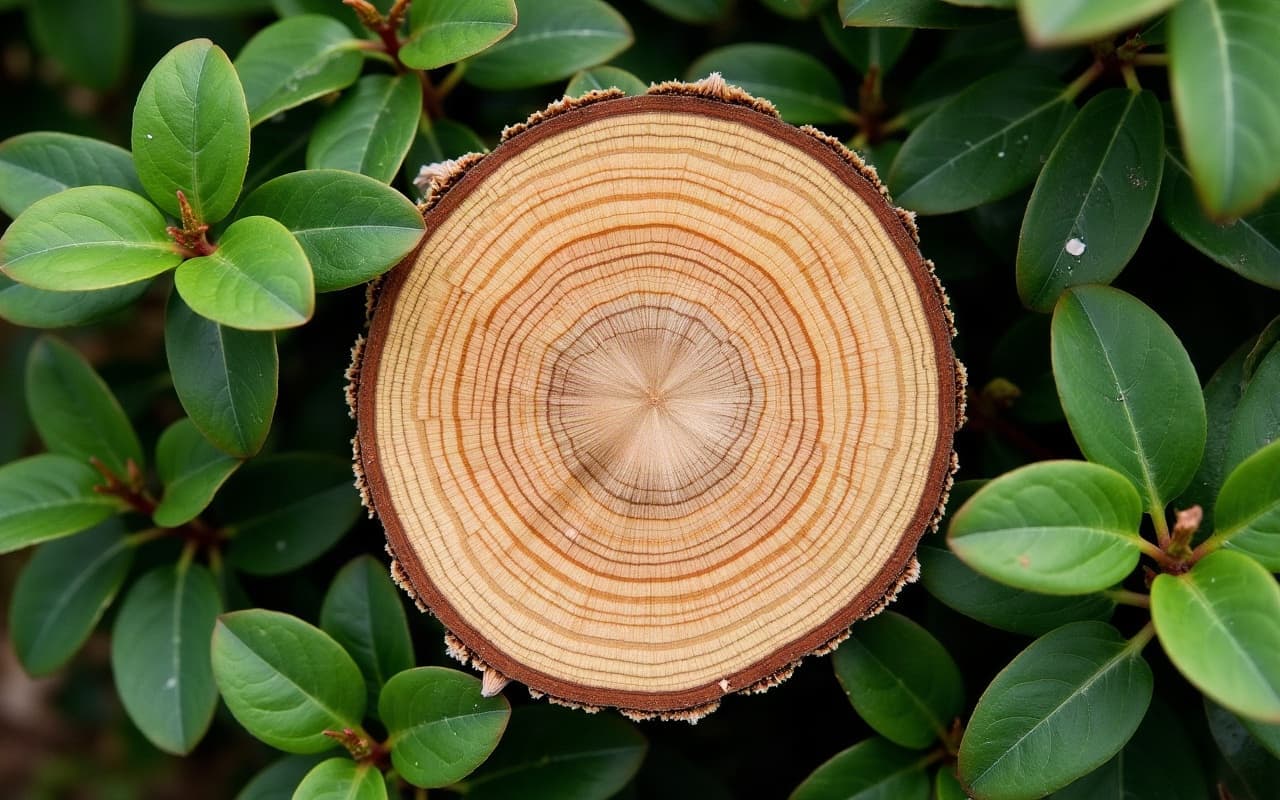 Souche d'arbre fraîchement rognée dans un jardin résidentiel à Caen, terrain dégagé